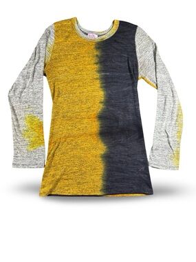 Vintage Y2K Long Sleeve Vai Vai Yellow and black raglan shirt Women's Medium‎